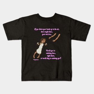 Throw your hands up - mid complexion, white dress Kids T-Shirt